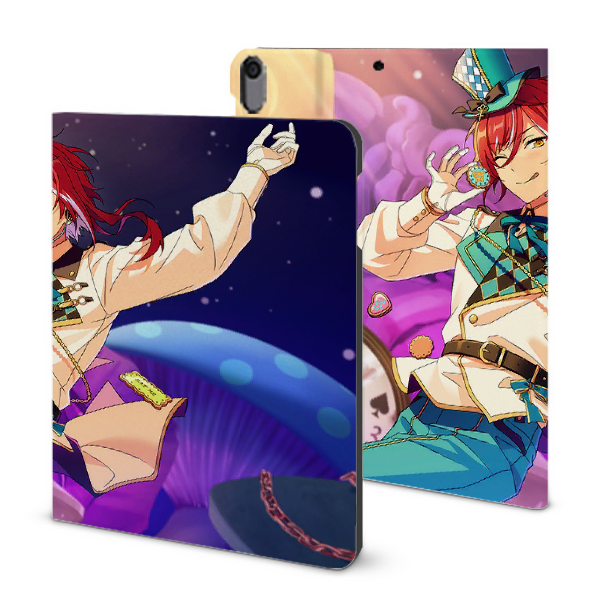 （画像用） あんさんぶるスターズ! Ensemble Stars IPad ケース ブック型 PUレザー TPU 耐衝撃 軽量 薄型 ペン収納なし 全面保護 IPad 各モデル対応